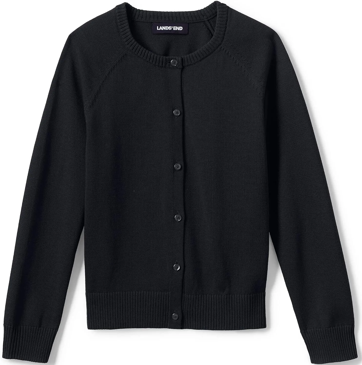 Lands' End School Uniform Girls Cotton Modal Cardigan Sweater