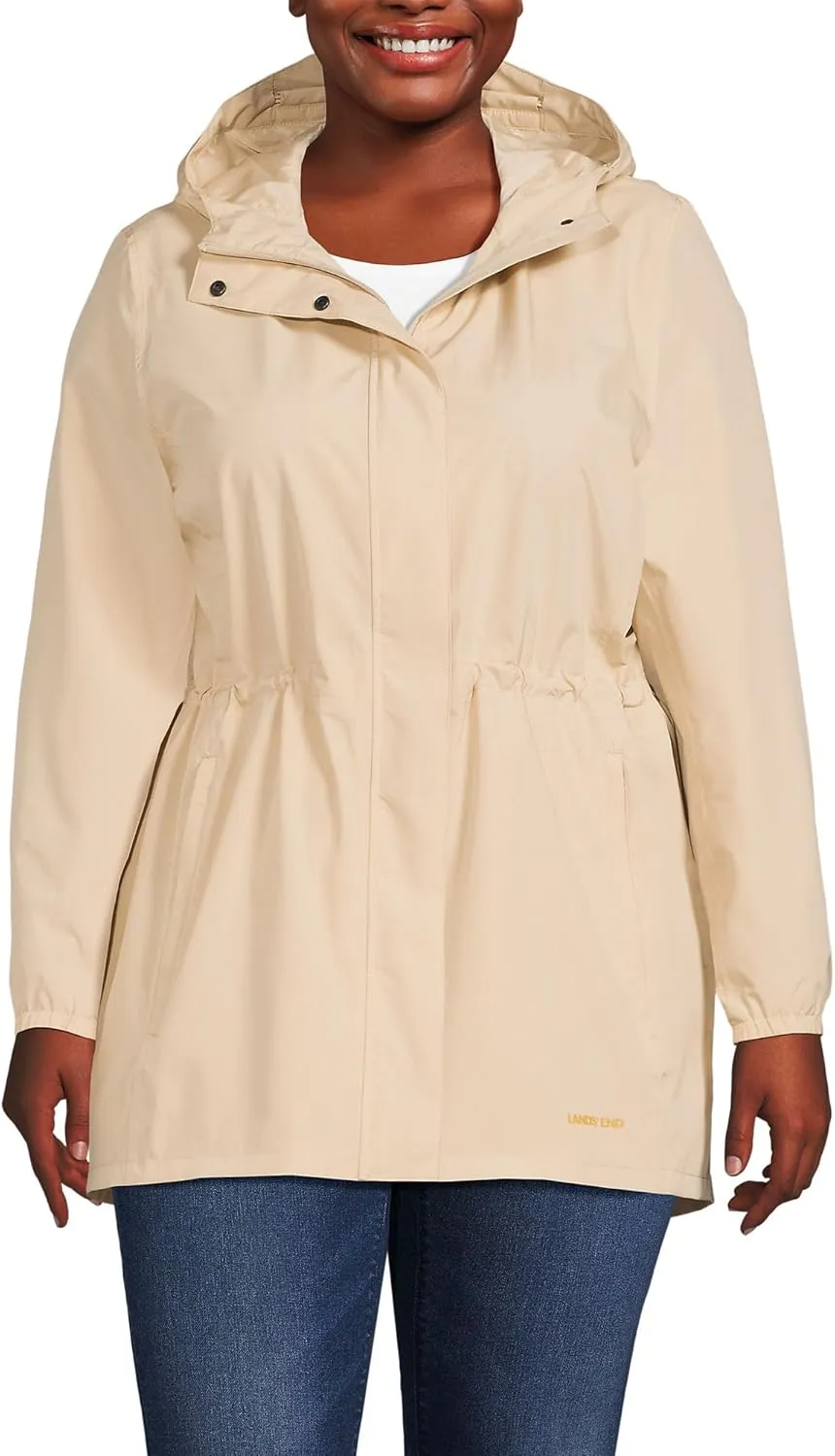 Lands' End Women's Squall Packable Waterproof Raincoat