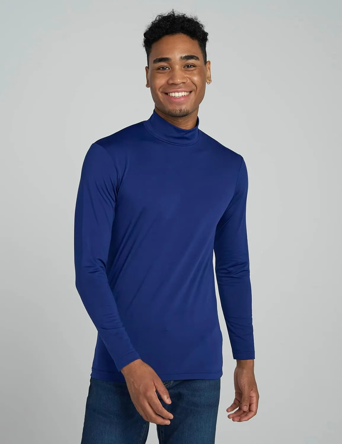 LAPASA Mens Thermal Underwear Top Fleece Mock Neck Long Sleeve Shirt Base Layer Undershirt Lightweight Midweight M102/M123