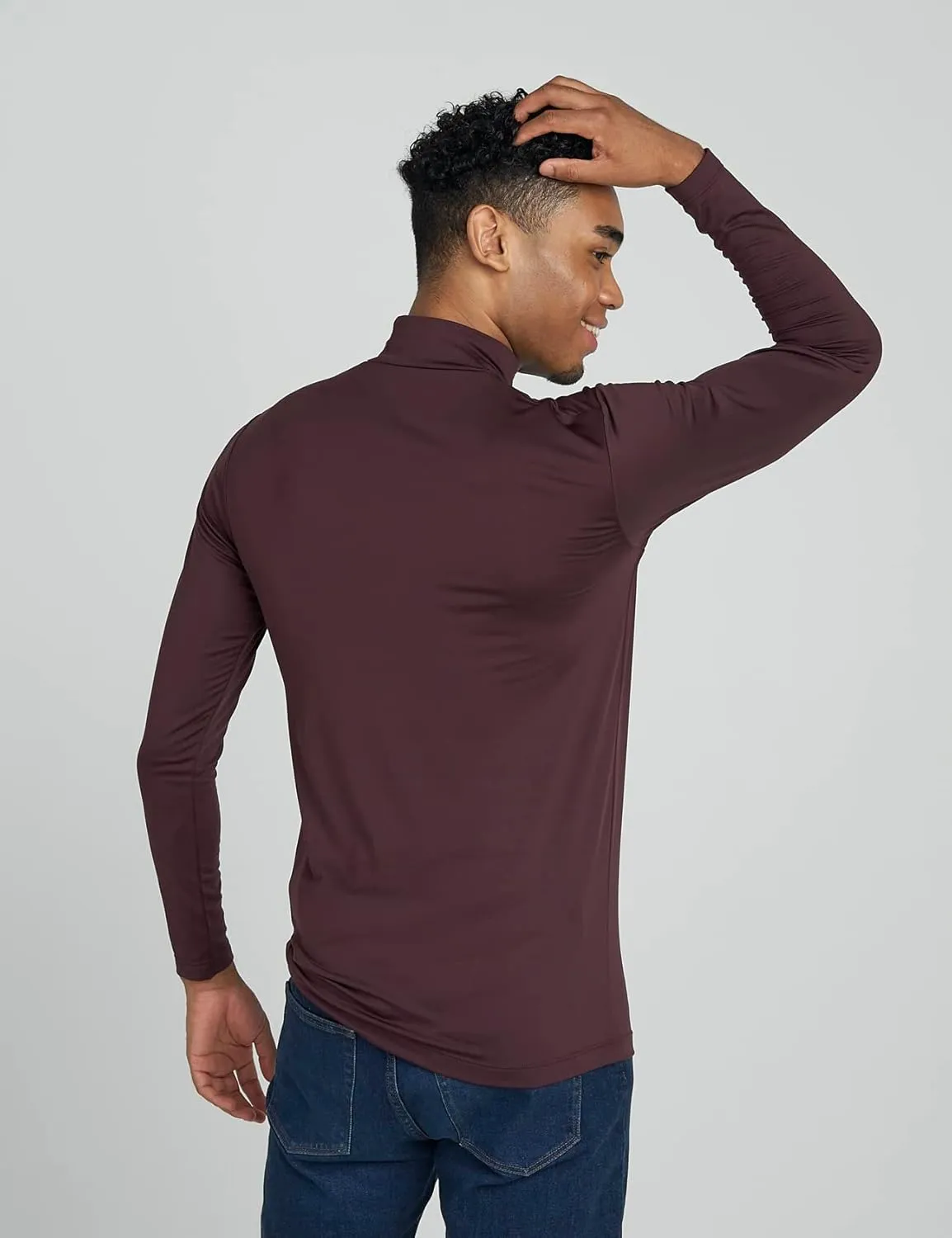 LAPASA Mens Thermal Underwear Top Fleece Mock Neck Long Sleeve Shirt Base Layer Undershirt Lightweight Midweight M102/M123