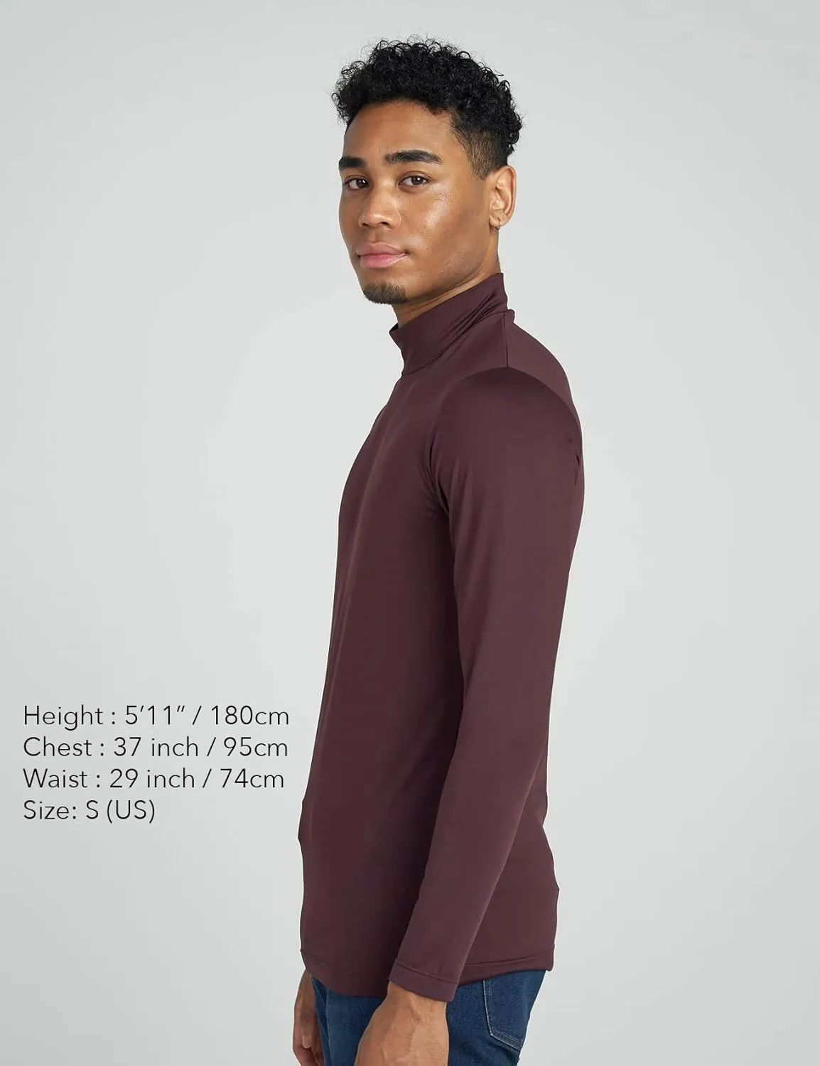 LAPASA Mens Thermal Underwear Top Fleece Mock Neck Long Sleeve Shirt Base Layer Undershirt Lightweight Midweight M102/M123