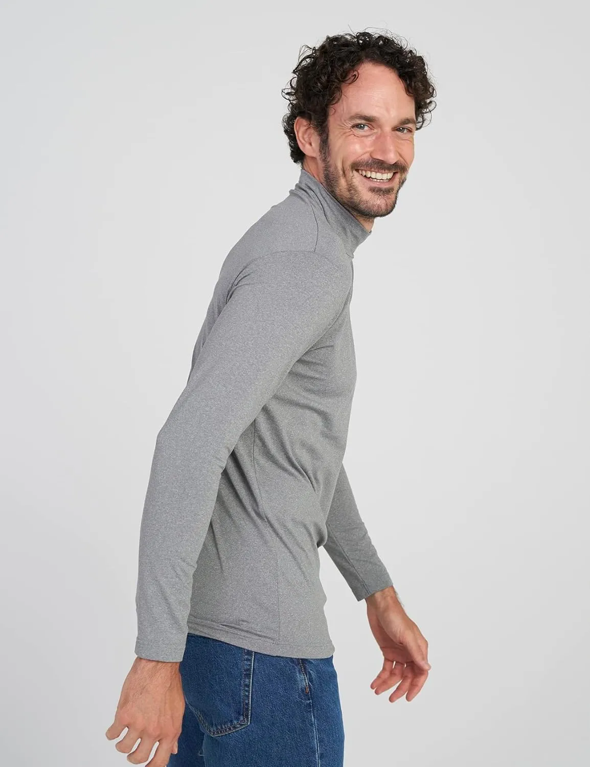 LAPASA Mens Thermal Underwear Top Fleece Mock Neck Long Sleeve Shirt Base Layer Undershirt Lightweight Midweight M102/M123