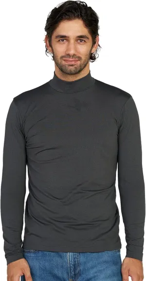 LAPASA Mens Thermal Underwear Top Fleece Mock Neck Long Sleeve Shirt Base Layer Undershirt Lightweight Midweight M102/M123