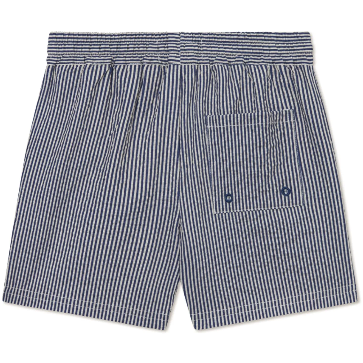 Les Deux Kids Light Sand/Blueprint Stan Stripe Seersucker Swim Shorts