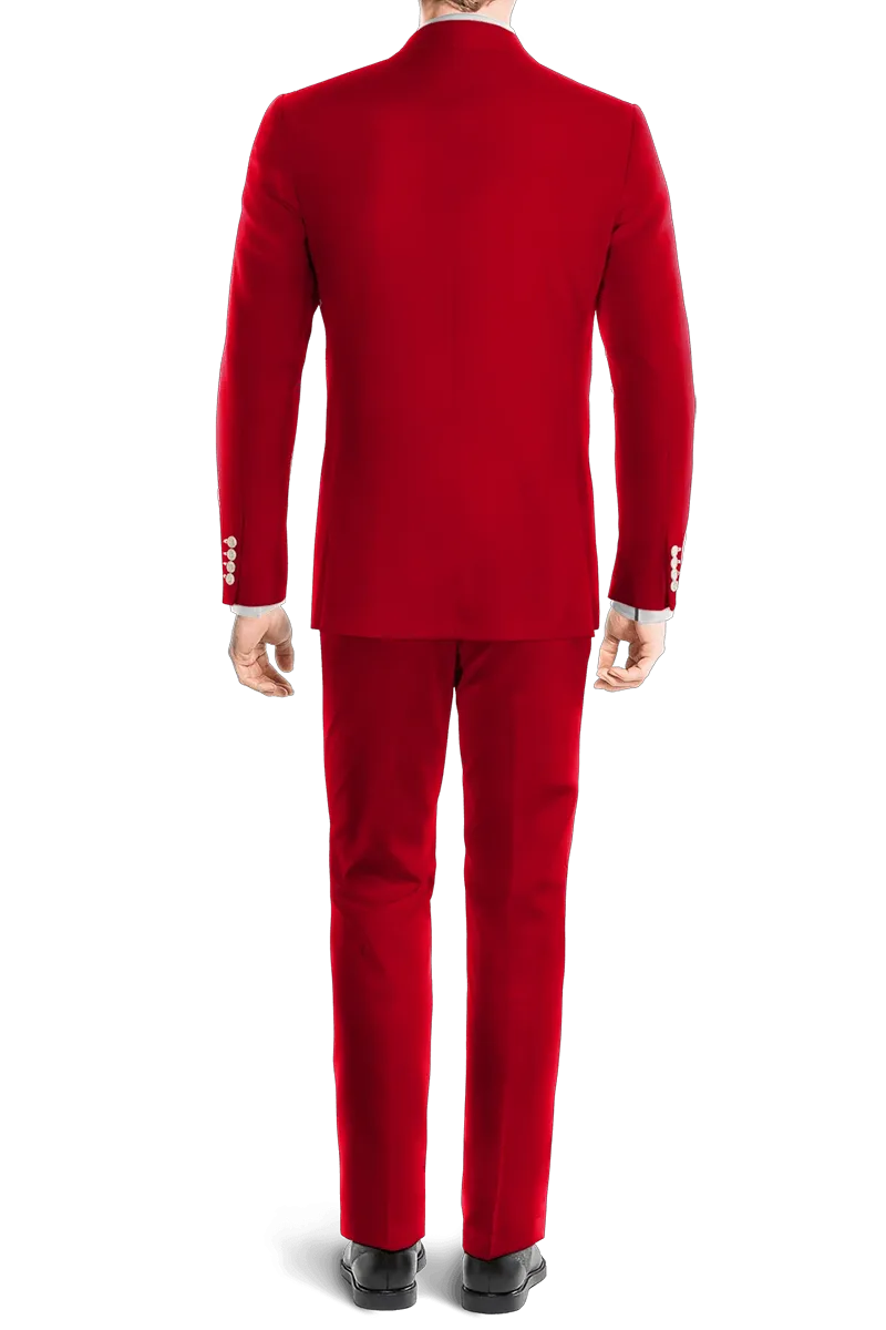 Light Red Slim fit 3 piece 1-Button Suit