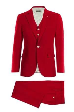 Light Red Slim fit 3 piece 1-Button Suit