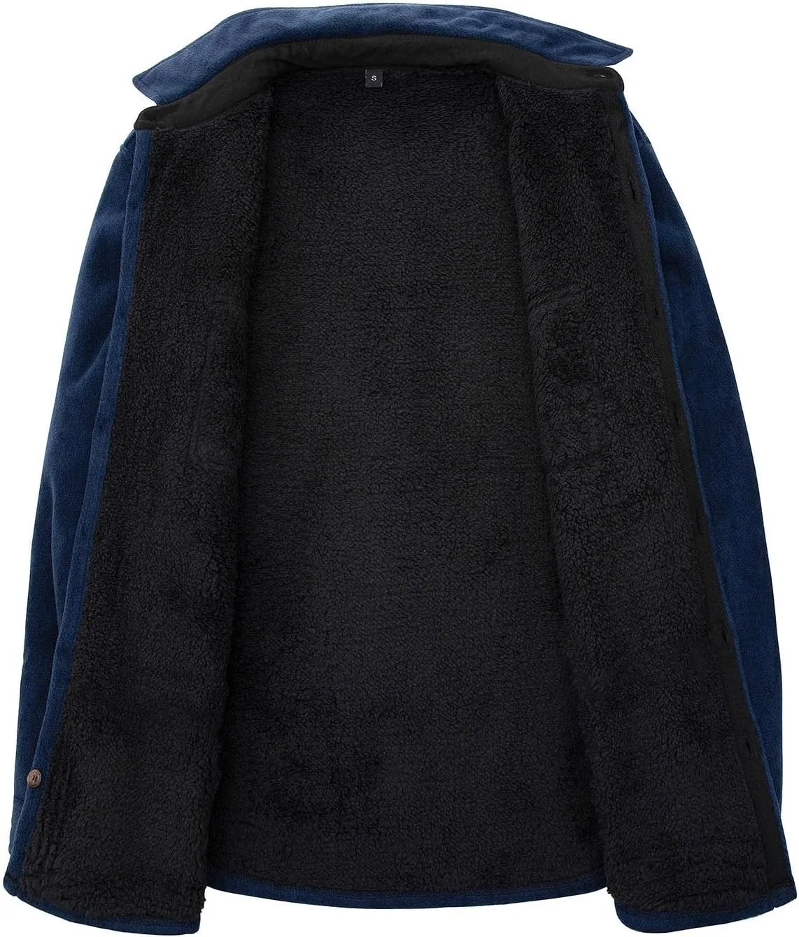 Lisskolo Men's Warm Sherpa Flannel Shirt Jacket Heavy Fleece Lined Plaid Button Up Jackets