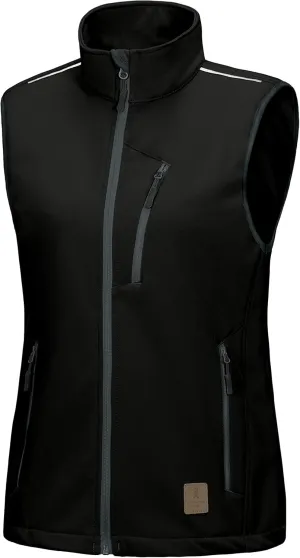 Little Donkey Andy Women's Fleece Lined Softshell Vest Lightweight Windproof Sleeveless Jacket for Hiking Outdoor Travel Golf