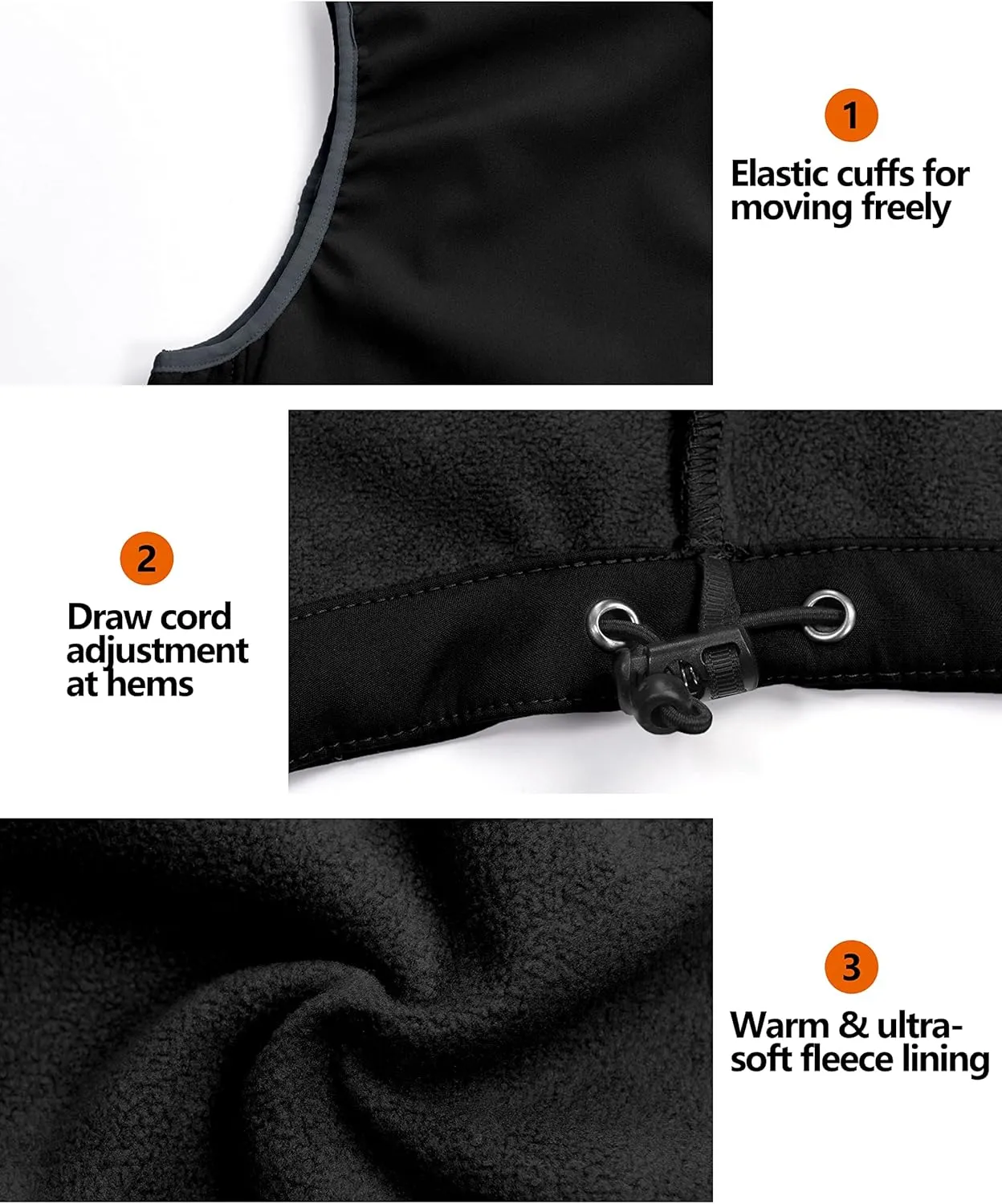 Little Donkey Andy Women's Fleece Lined Softshell Vest Lightweight Windproof Sleeveless Jacket for Hiking Outdoor Travel Golf