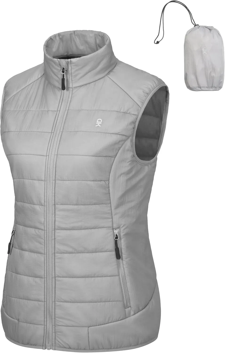 Little Donkey Andy Women's Packable Lightweight Puffer Vest with Recycled Insulation for Running Hiking