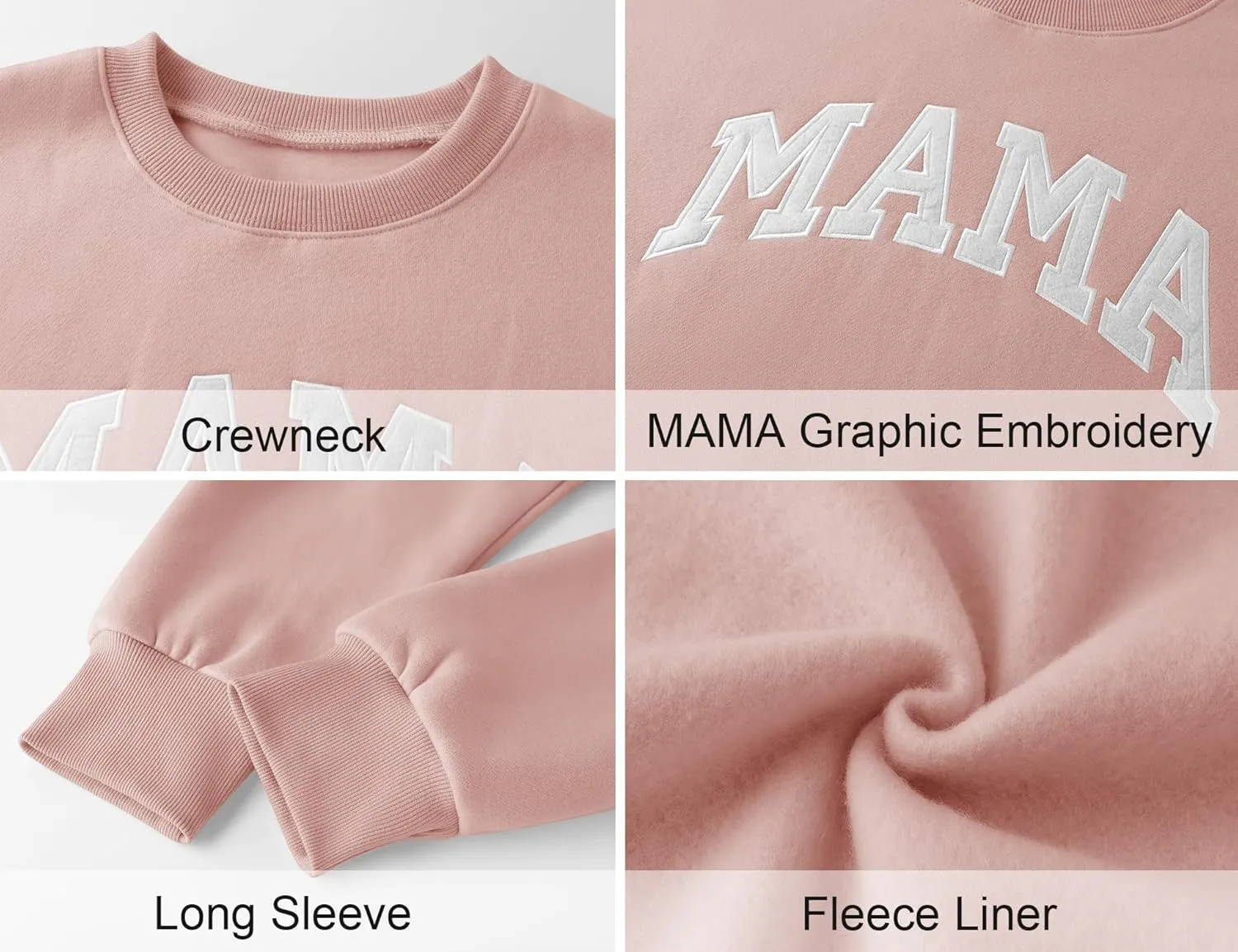 LOMON Crewneck Sweatshirt for Women Casual Oversized Pullover Hoodies Long Sleeve Fleece Tops Sweater