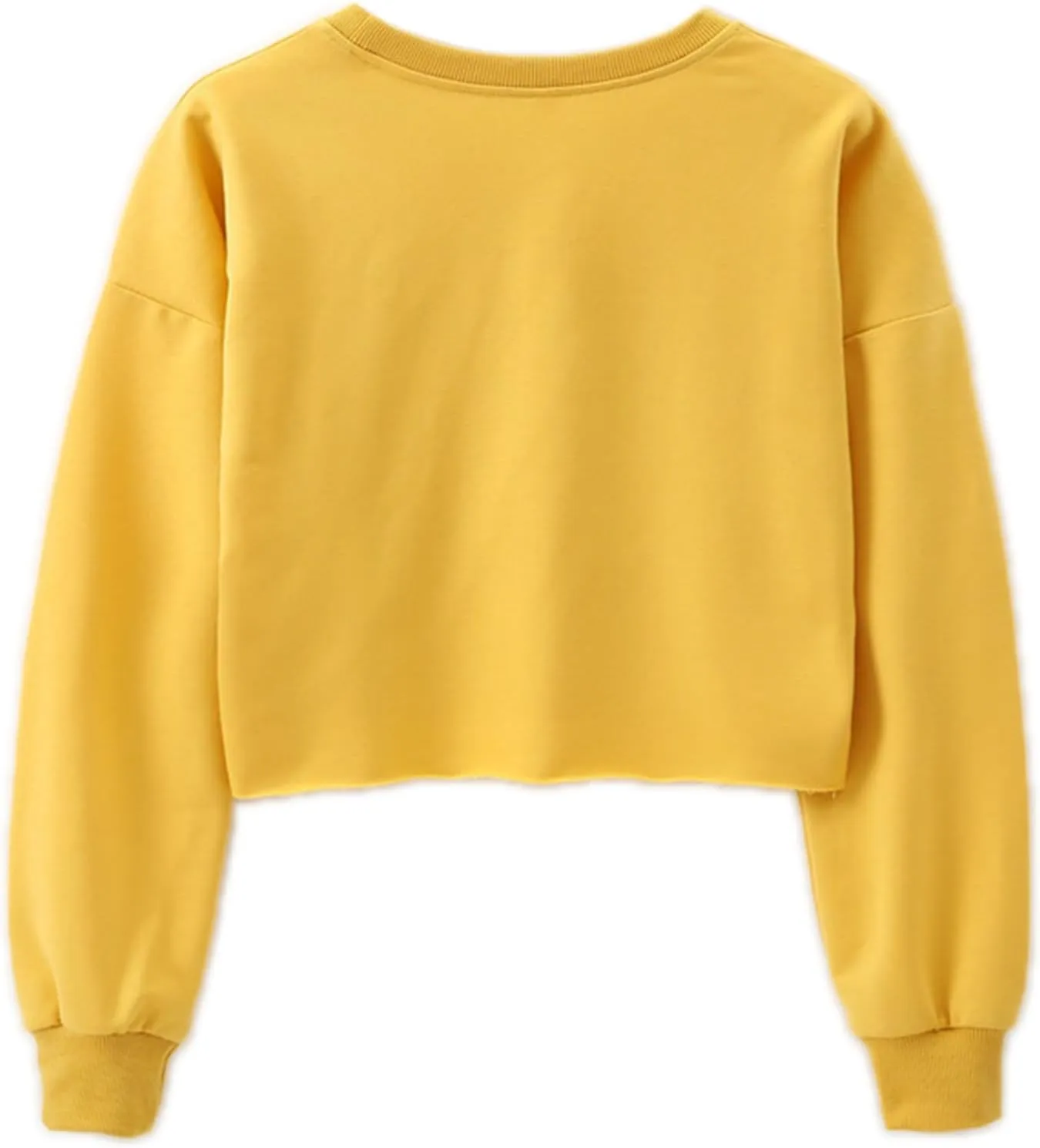 LovelyWholesale Women Graphic Crewneck Sweatshirts Casual Long Sleeve Cropped Tops