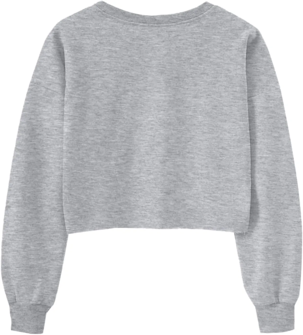 LovelyWholesale Women Graphic Crewneck Sweatshirts Casual Long Sleeve Cropped Tops