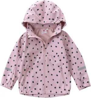 M2C Girls' Fleece Lined Softshell Hoodie Jacket Windproof Coat