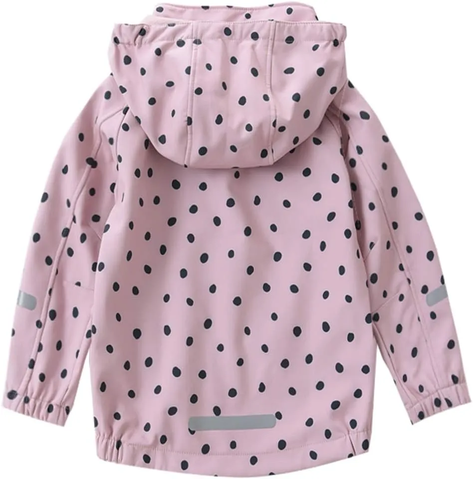 M2C Girls' Fleece Lined Softshell Hoodie Jacket Windproof Coat