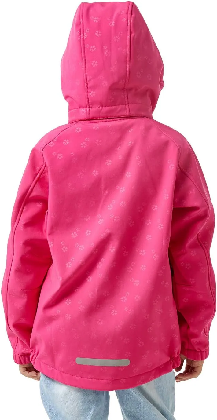 M2C Girls' Fleece Lined Softshell Hoodie Jacket Windproof Coat