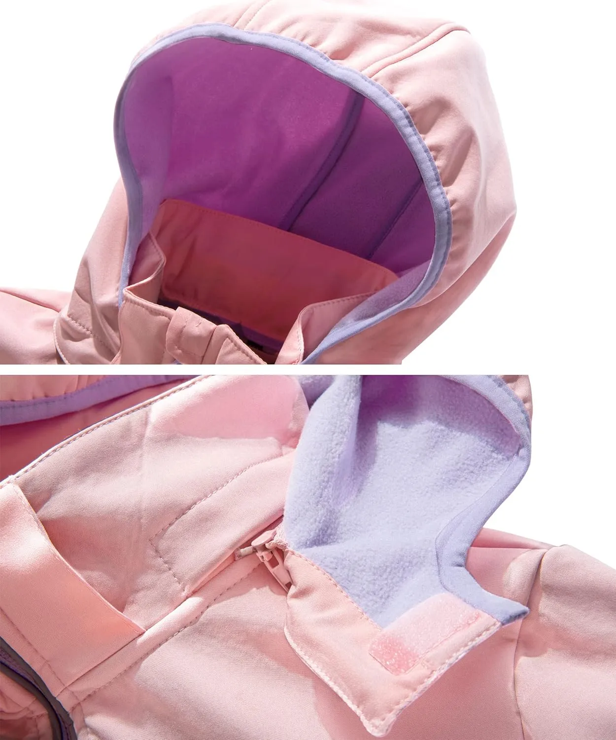 M2C Girls Hooded Fleece Lined Waterproof Windproof Jacket