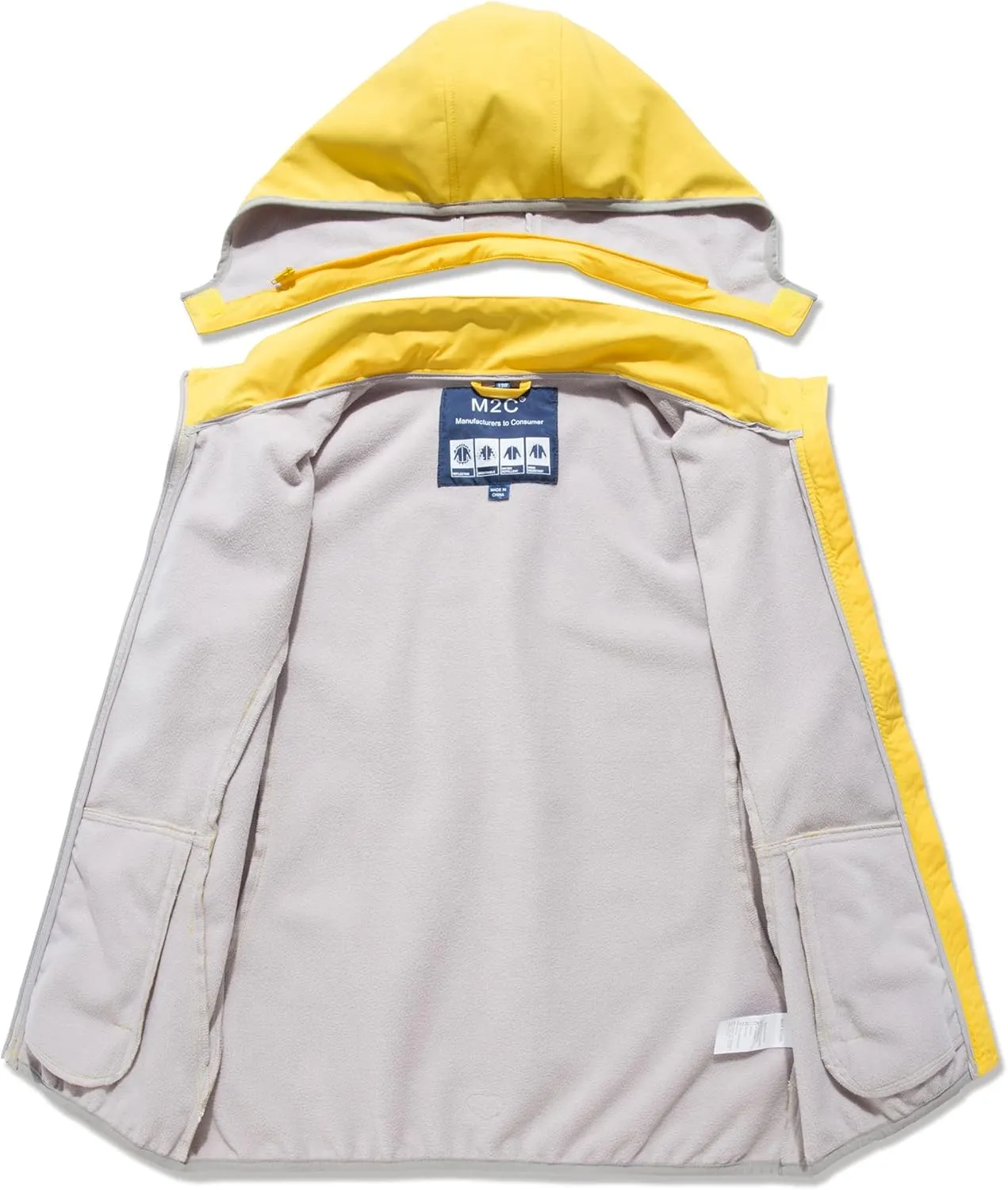 M2C Girls Hooded Fleece Lined Waterproof Windproof Jacket