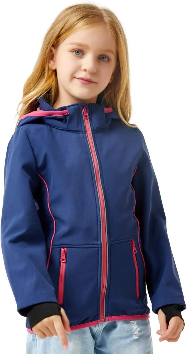M2C Girls Hooded Fleece Lined Waterproof Windproof Jacket