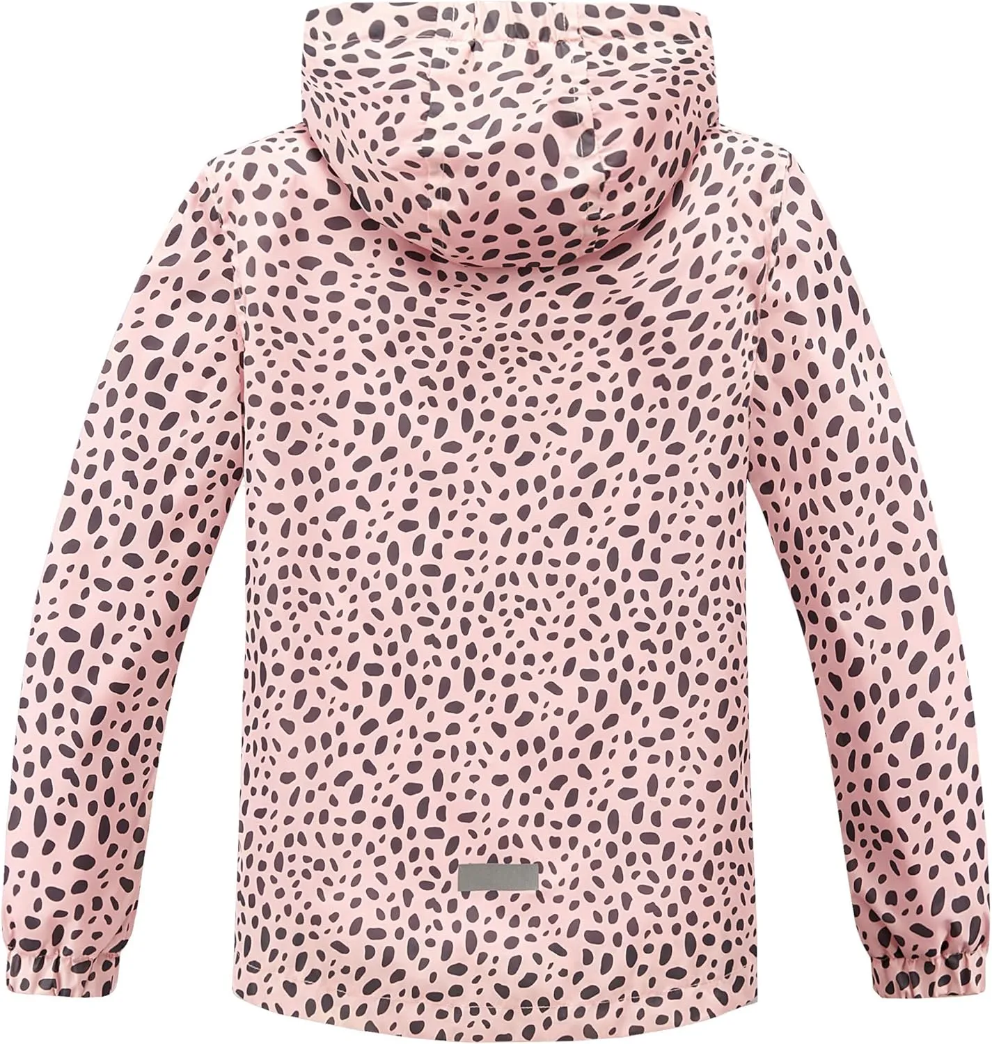 M2C Girls Outdoor Floral Fleece Lined Light Windproof Jacket with Hood