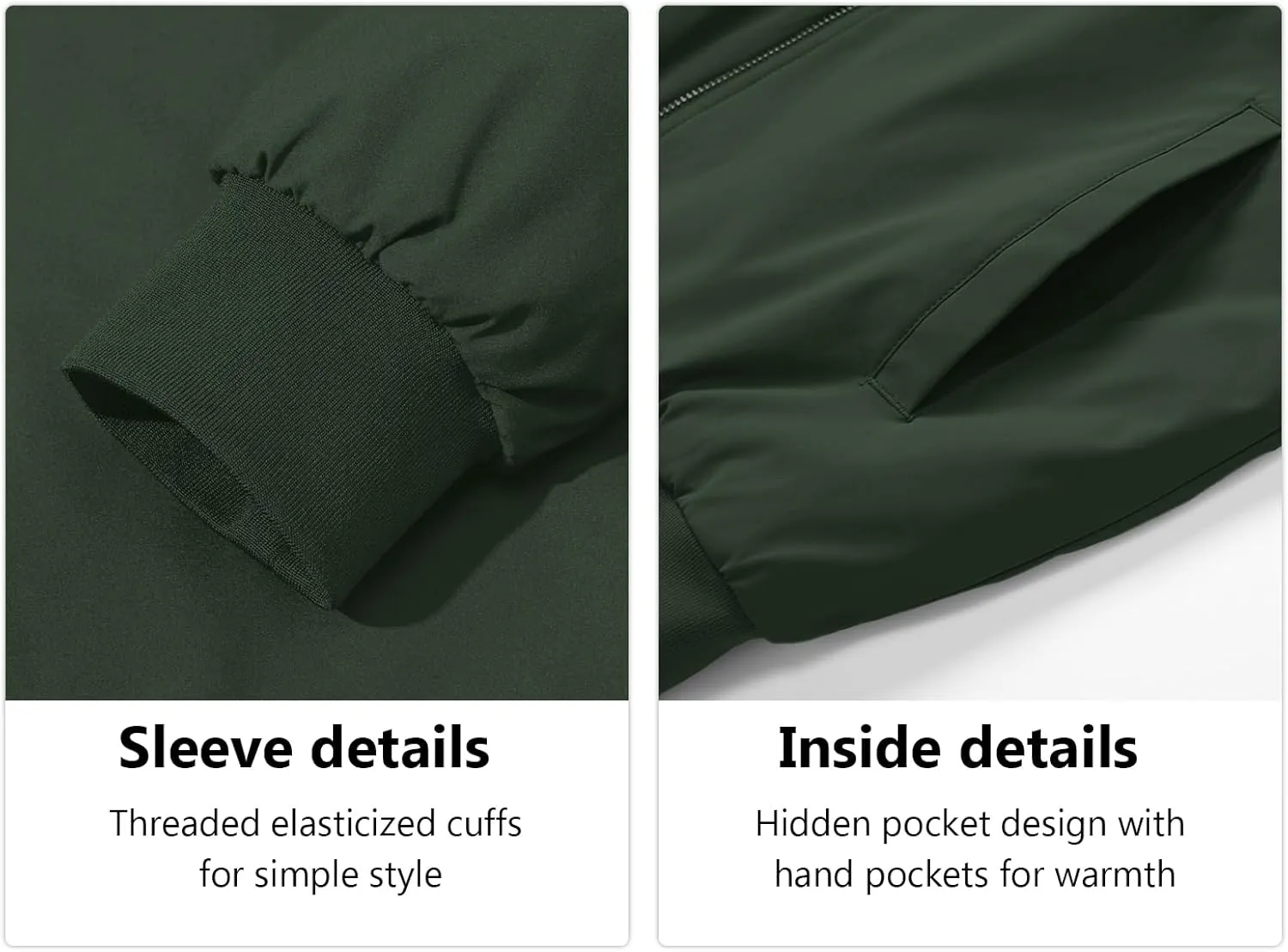 MAGNIVIT Men's Winter Bomber Jacket Windproof Warm Full Zipper Outer Wear Casual Flight Jacket Coat with Pockets