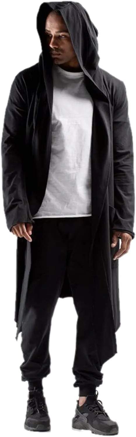 Men's Autumn And Winter Coat Jacket Solid Color Long-sleeved Coat Pullover Long Open Soft Fashion Button Jacket