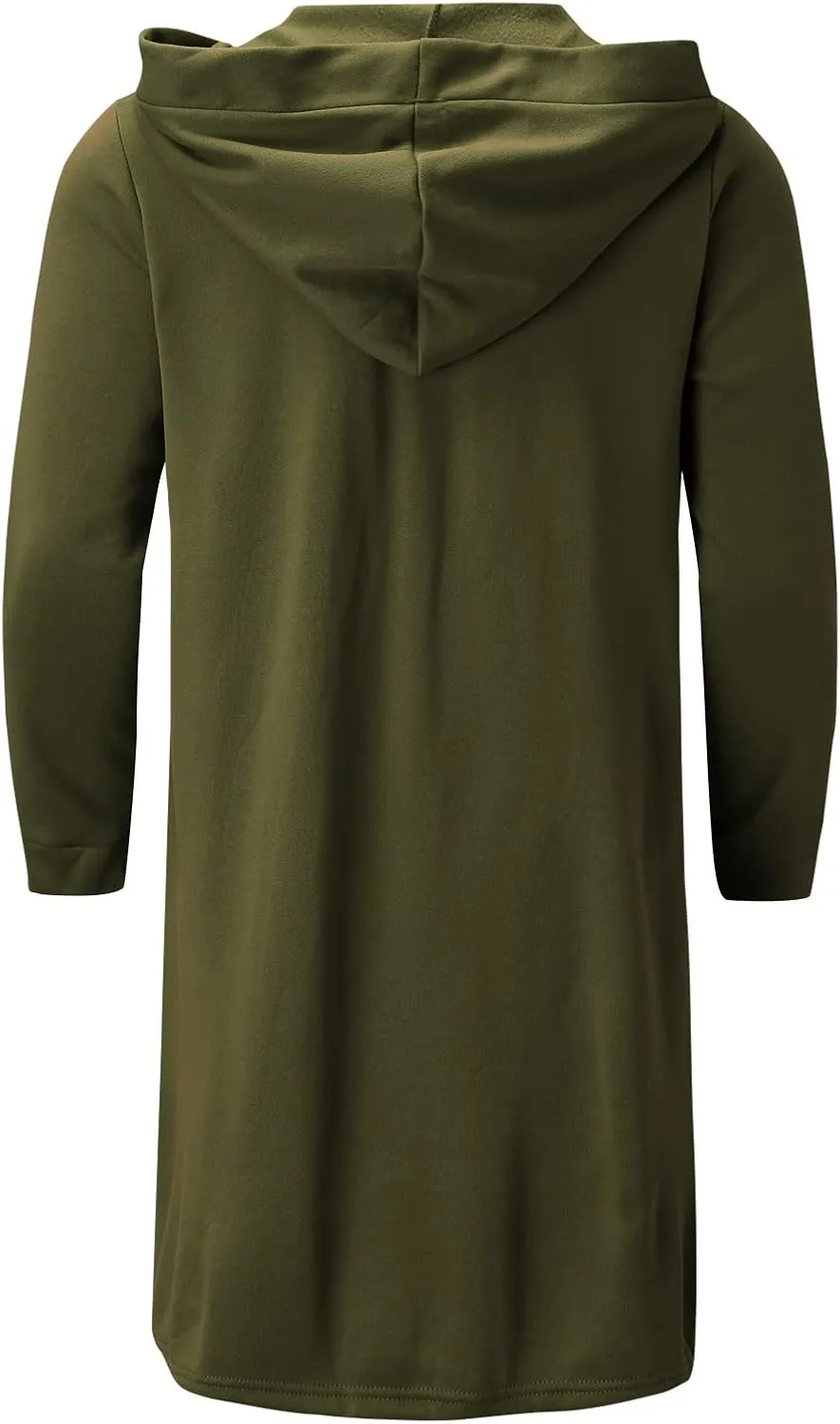 Men's Autumn And Winter Coat Jacket Solid Color Long-sleeved Coat Pullover Long Open Soft Fashion Button Jacket