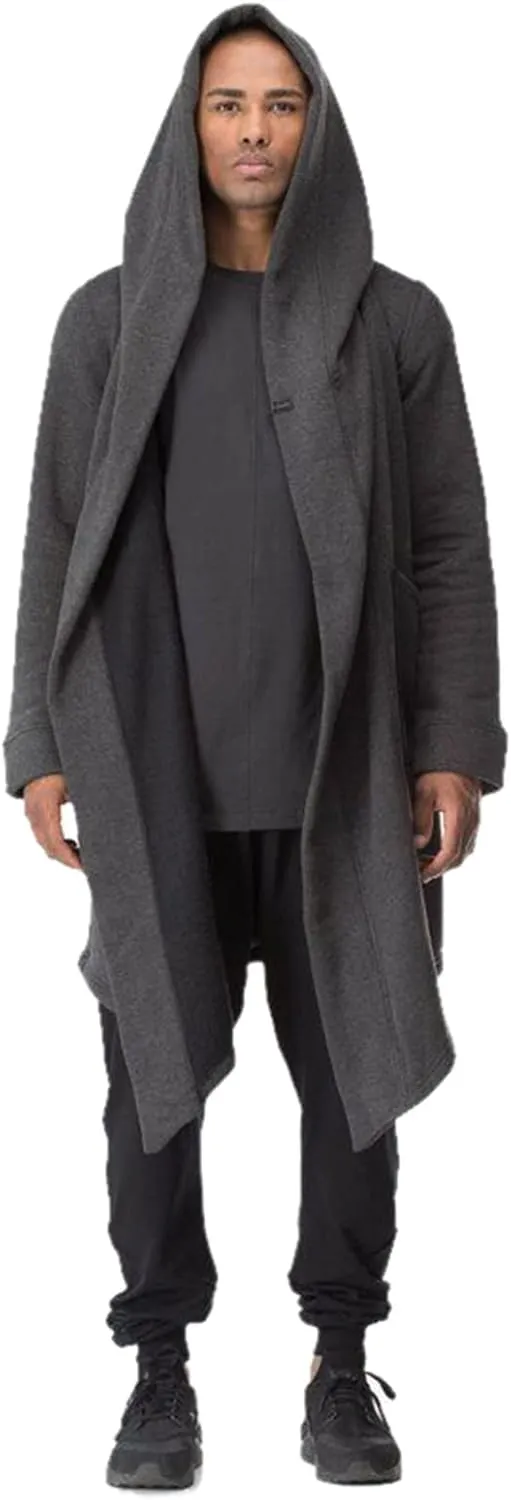 Men's Autumn And Winter Coat Jacket Solid Color Long-sleeved Coat Pullover Long Open Soft Fashion Button Jacket