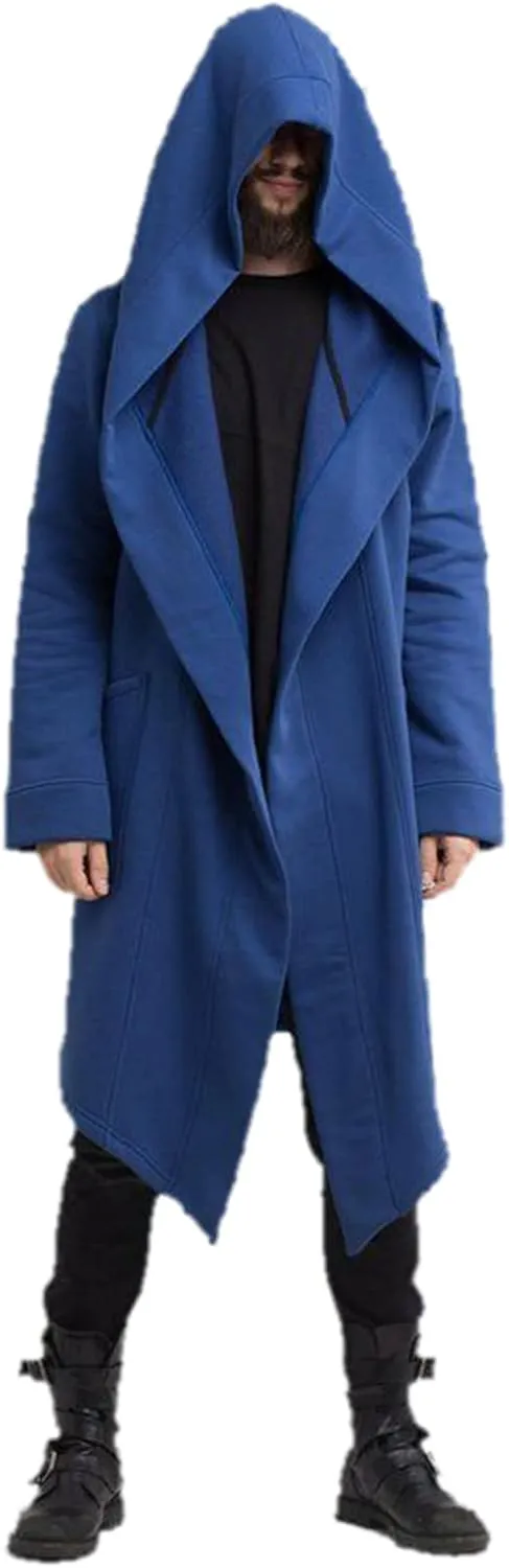 Men's Autumn And Winter Coat Jacket Solid Color Long-sleeved Coat Pullover Long Open Soft Fashion Button Jacket