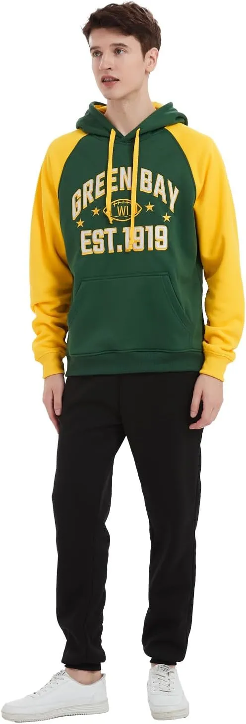 Mens City Football Fully Embroidery Soft Classic Pullover Sweatshirt Hoodie