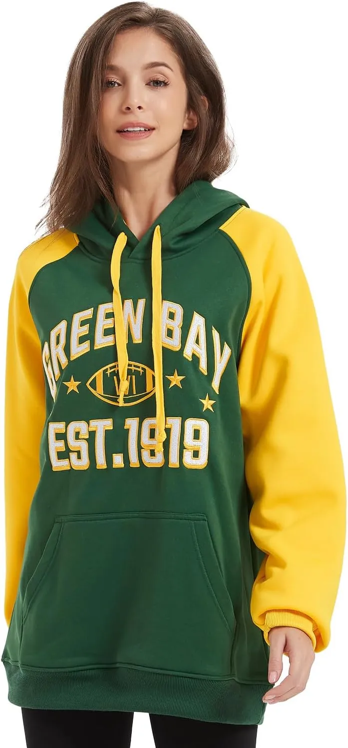 Mens City Football Fully Embroidery Soft Classic Pullover Sweatshirt Hoodie