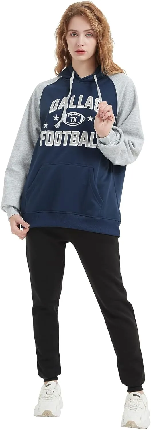 Mens City Football Fully Embroidery Soft Classic Pullover Sweatshirt Hoodie