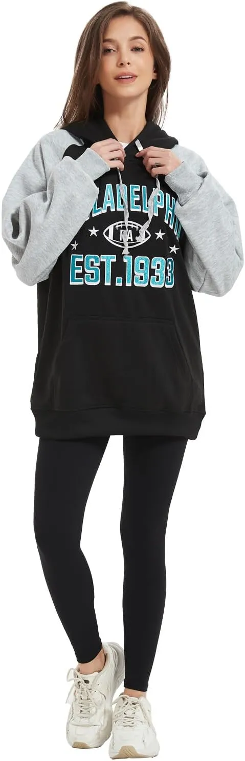 Mens City Football Fully Embroidery Soft Classic Pullover Sweatshirt Hoodie