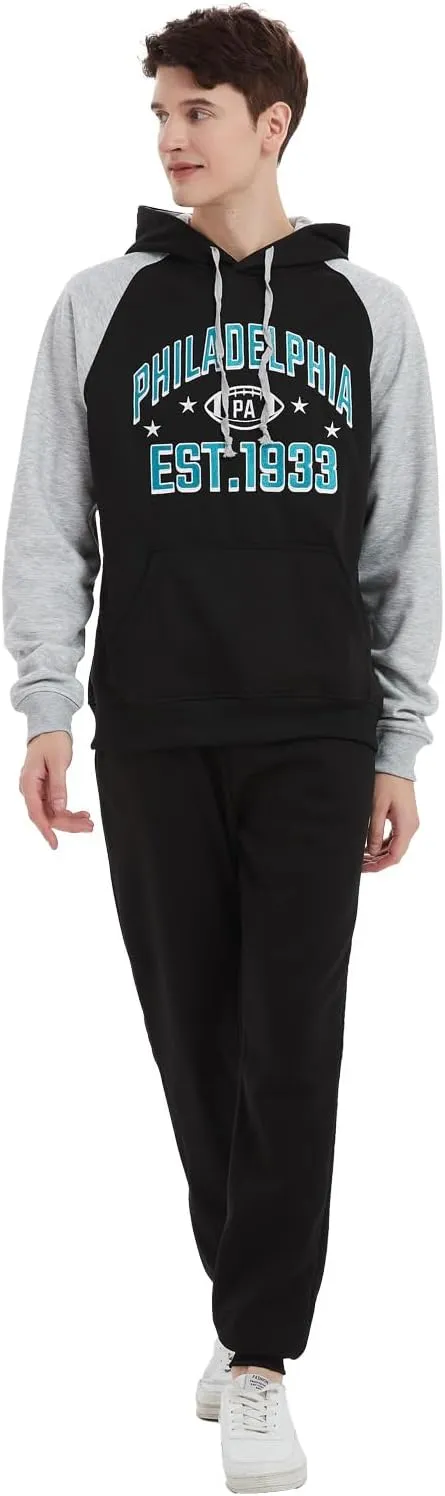 Mens City Football Fully Embroidery Soft Classic Pullover Sweatshirt Hoodie