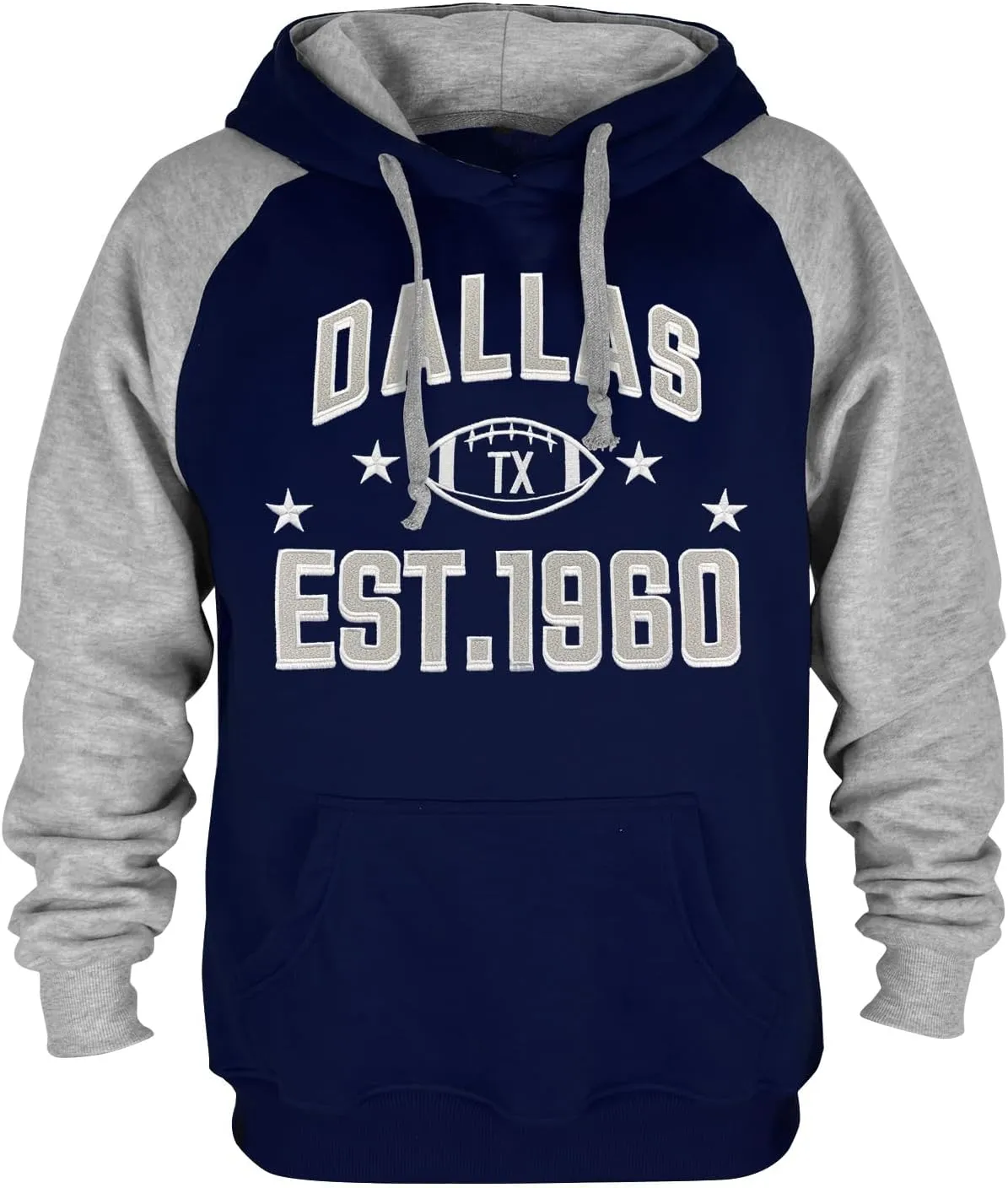 Mens City Football Fully Embroidery Soft Classic Pullover Sweatshirt Hoodie