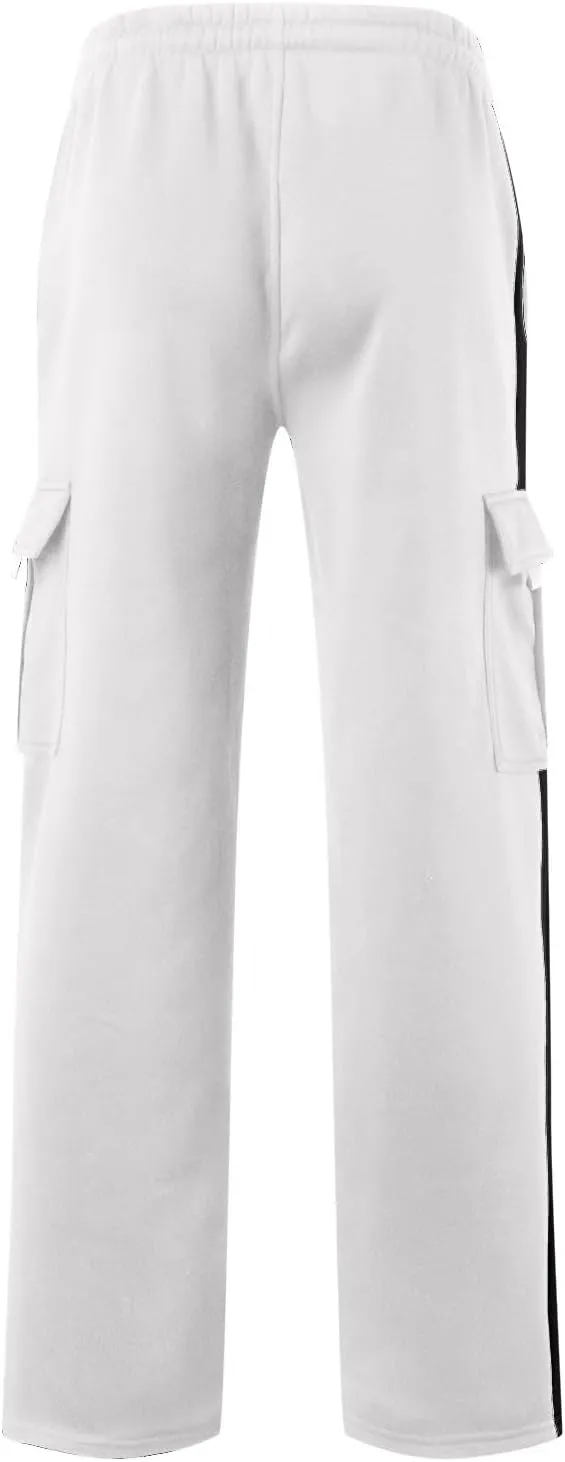 Men's Cotton Sweatpants Baggy Drawstring Elastic Waist Running Workout Gym Track Golf Chino Work Multi Pants