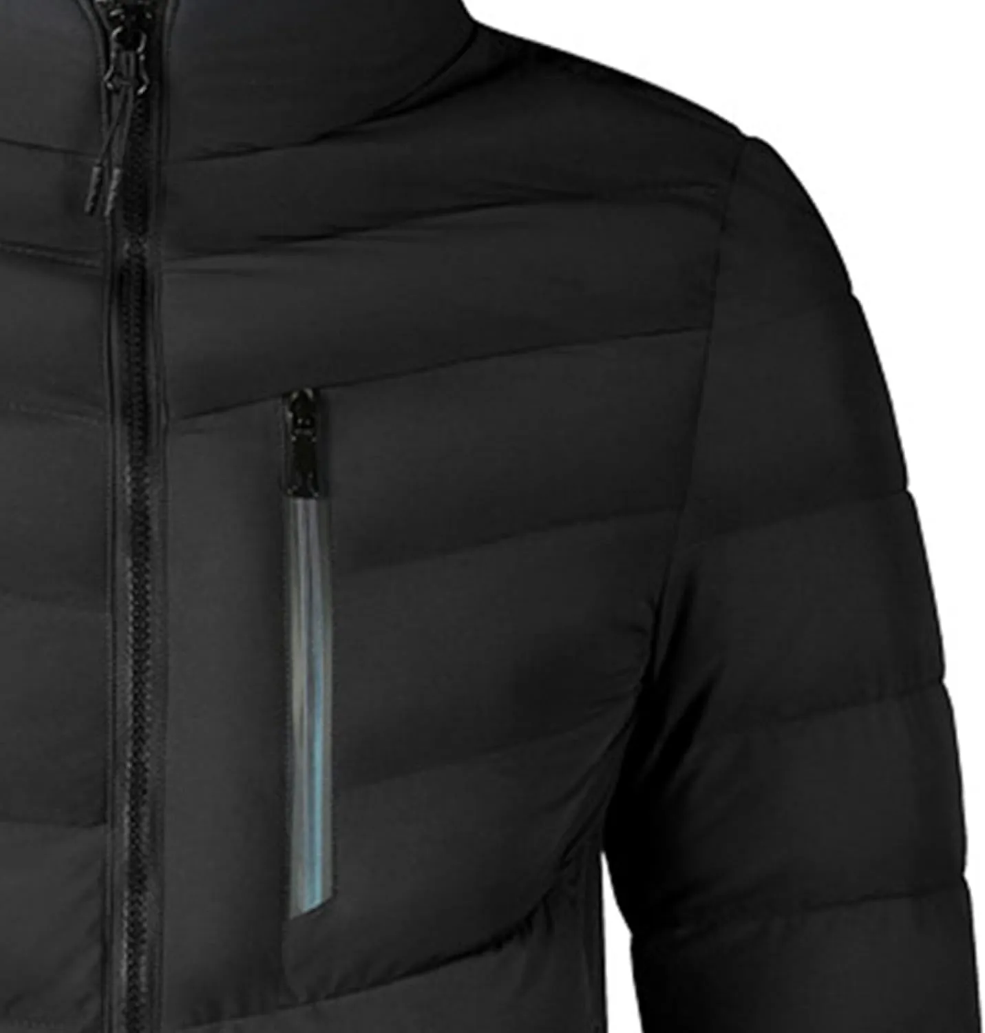 Men's Hooded Puffer Jacket Multi-Pockets Thicken Insulated Windproof Winter Coat Warm Cotton Padded Down Jacket