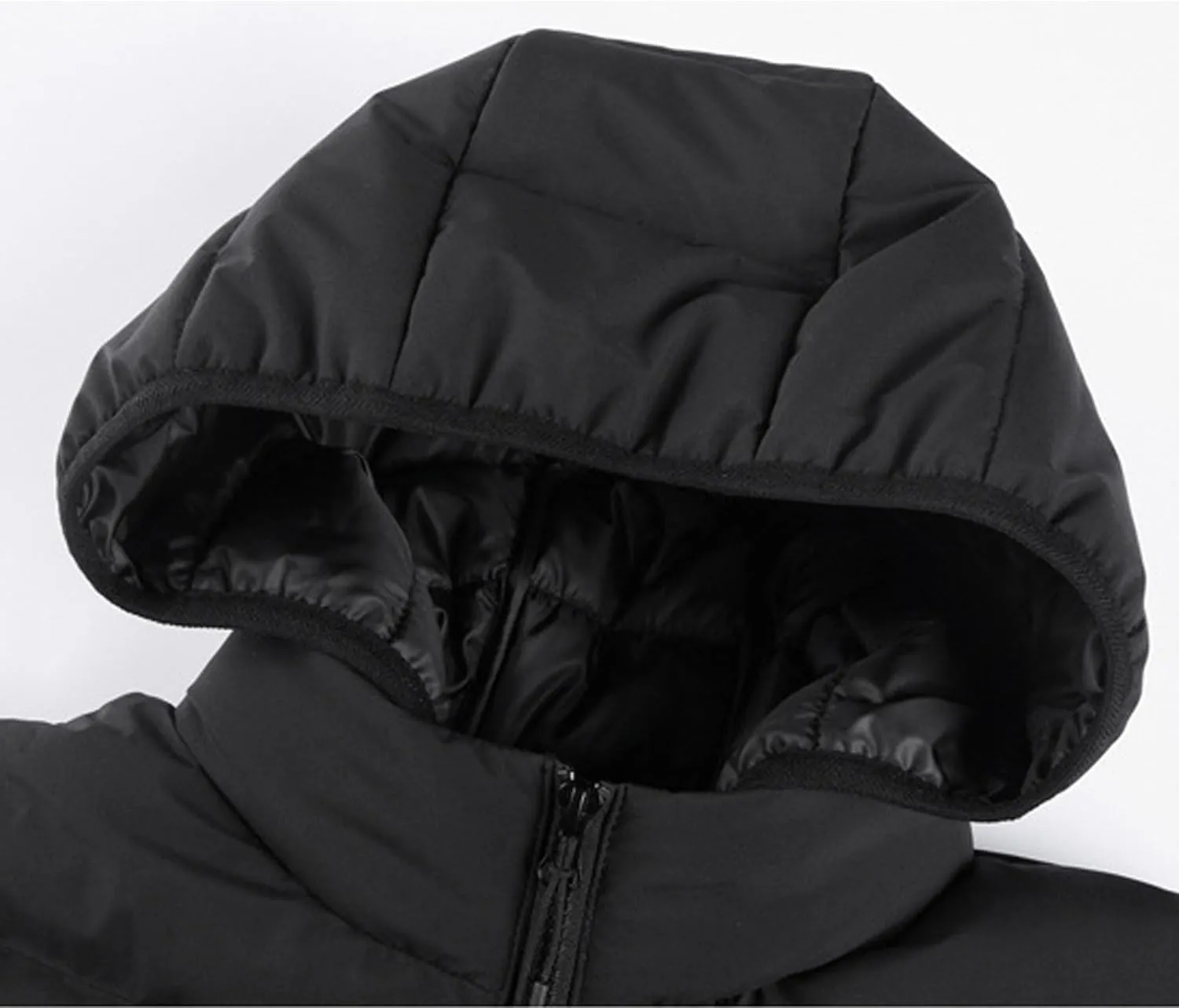 Men's Hooded Puffer Jacket Multi-Pockets Thicken Insulated Windproof Winter Coat Warm Cotton Padded Down Jacket