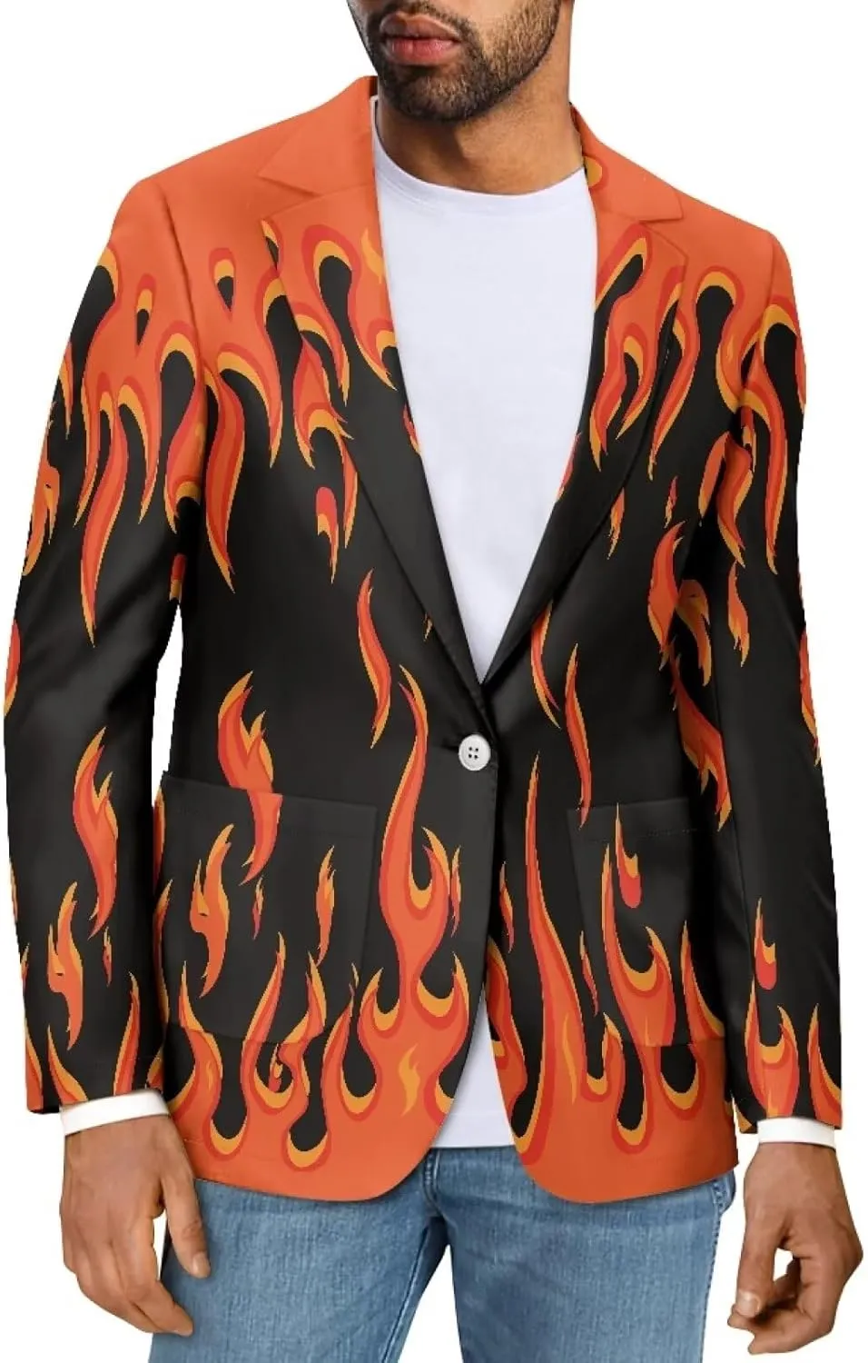 Men's Long Sleeve Suit Jacket Cardigan Soft Lightweight Open Front Casual Blazer Jacket Outerwear Pockets