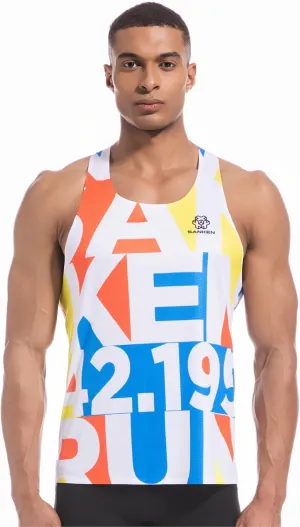 Men's Seamless Running Tank Tops Ultra Lightweight Marathon Singlets Breathable Race Vests Quick Dry Sleeveless Shirt