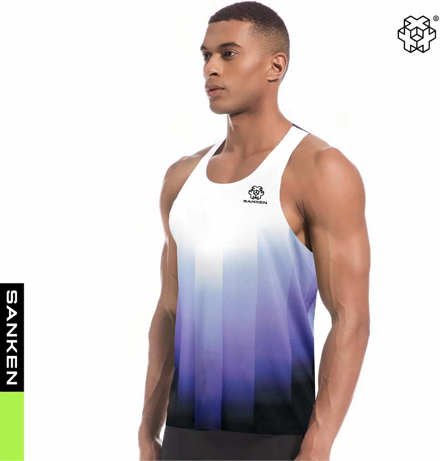 Men's Seamless Running Tank Tops Ultra Lightweight Marathon Singlets Breathable Race Vests Quick Dry Sleeveless Shirt