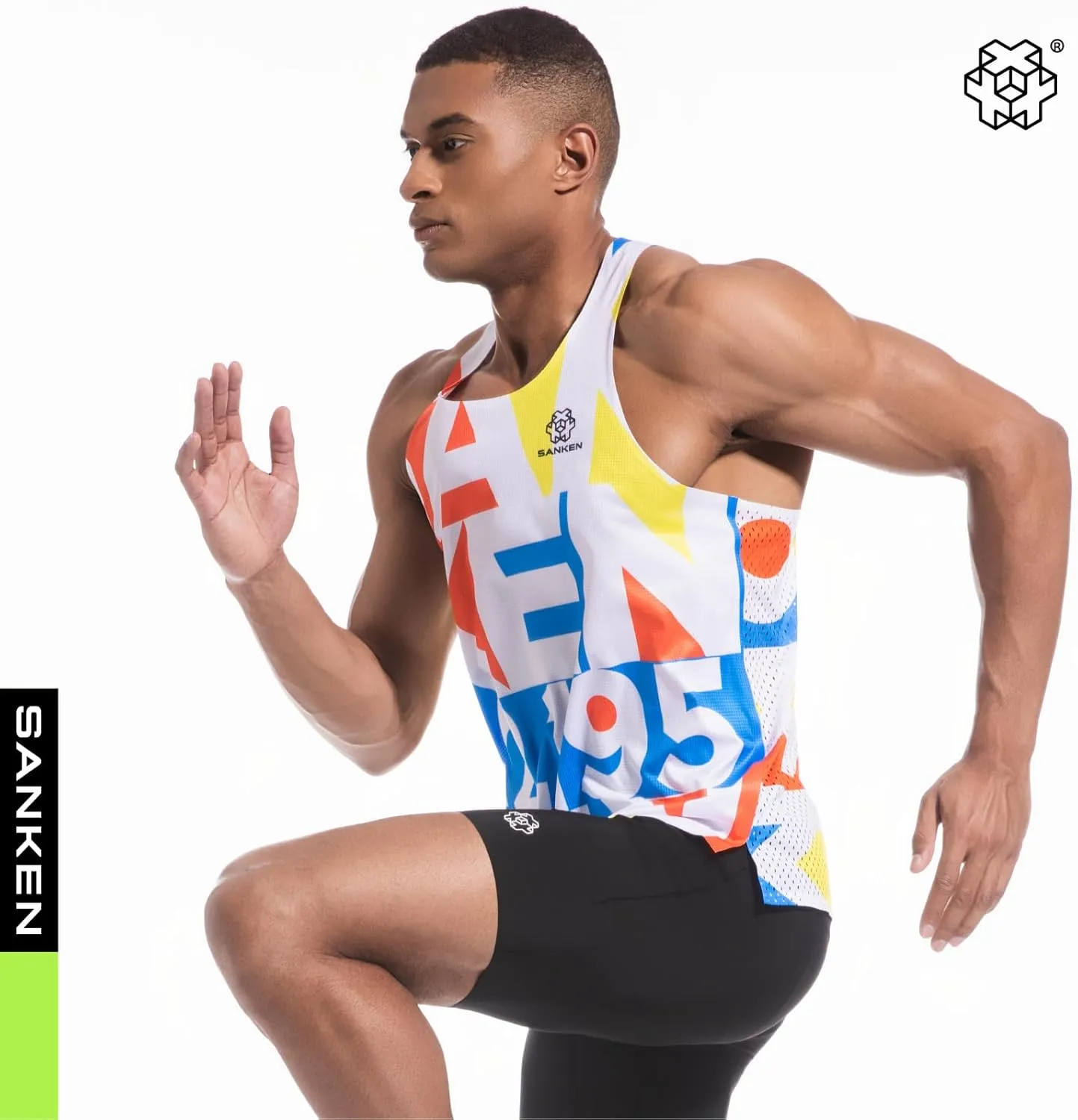 Men's Seamless Running Tank Tops Ultra Lightweight Marathon Singlets Breathable Race Vests Quick Dry Sleeveless Shirt