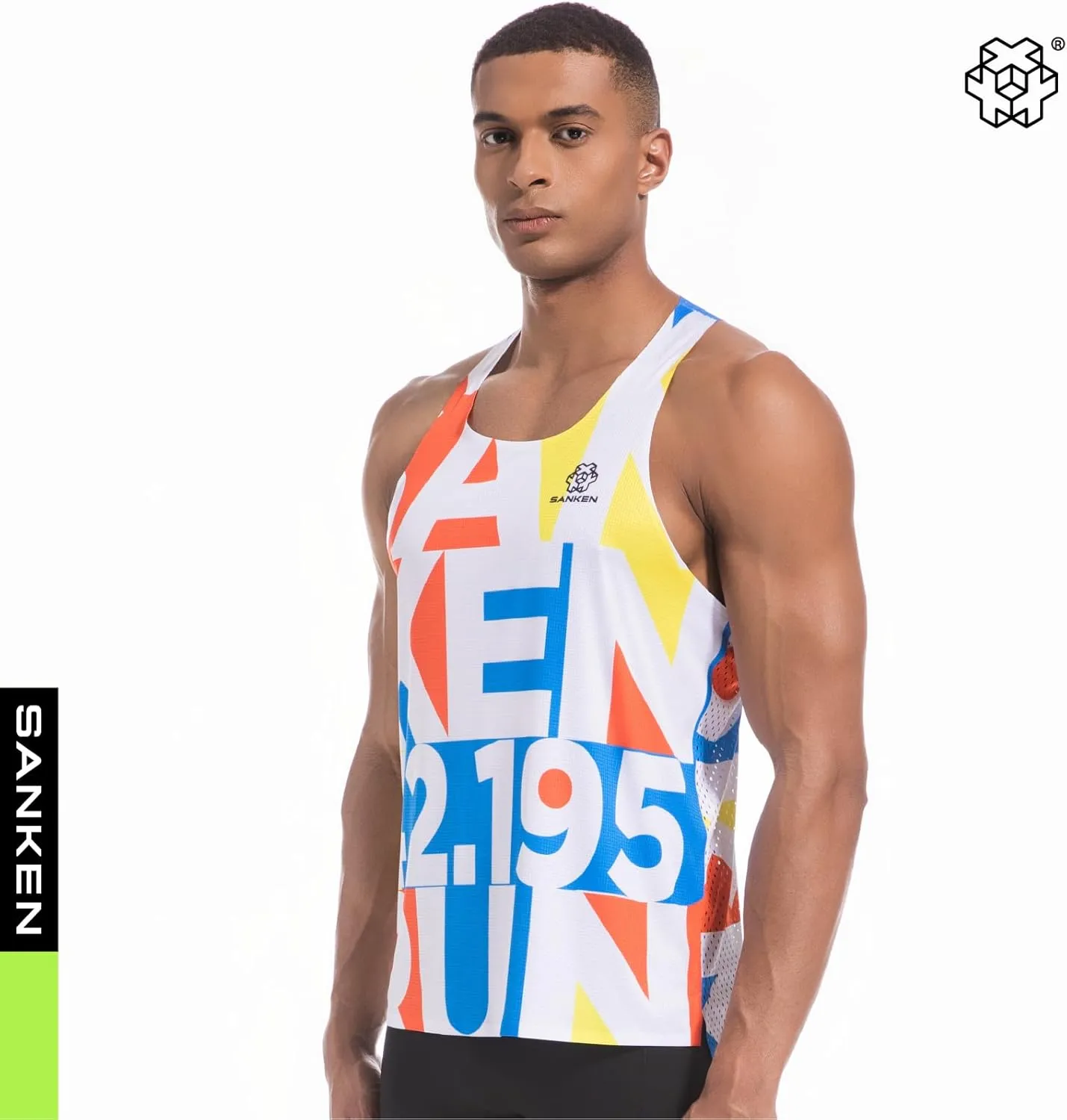 Men's Seamless Running Tank Tops Ultra Lightweight Marathon Singlets Breathable Race Vests Quick Dry Sleeveless Shirt