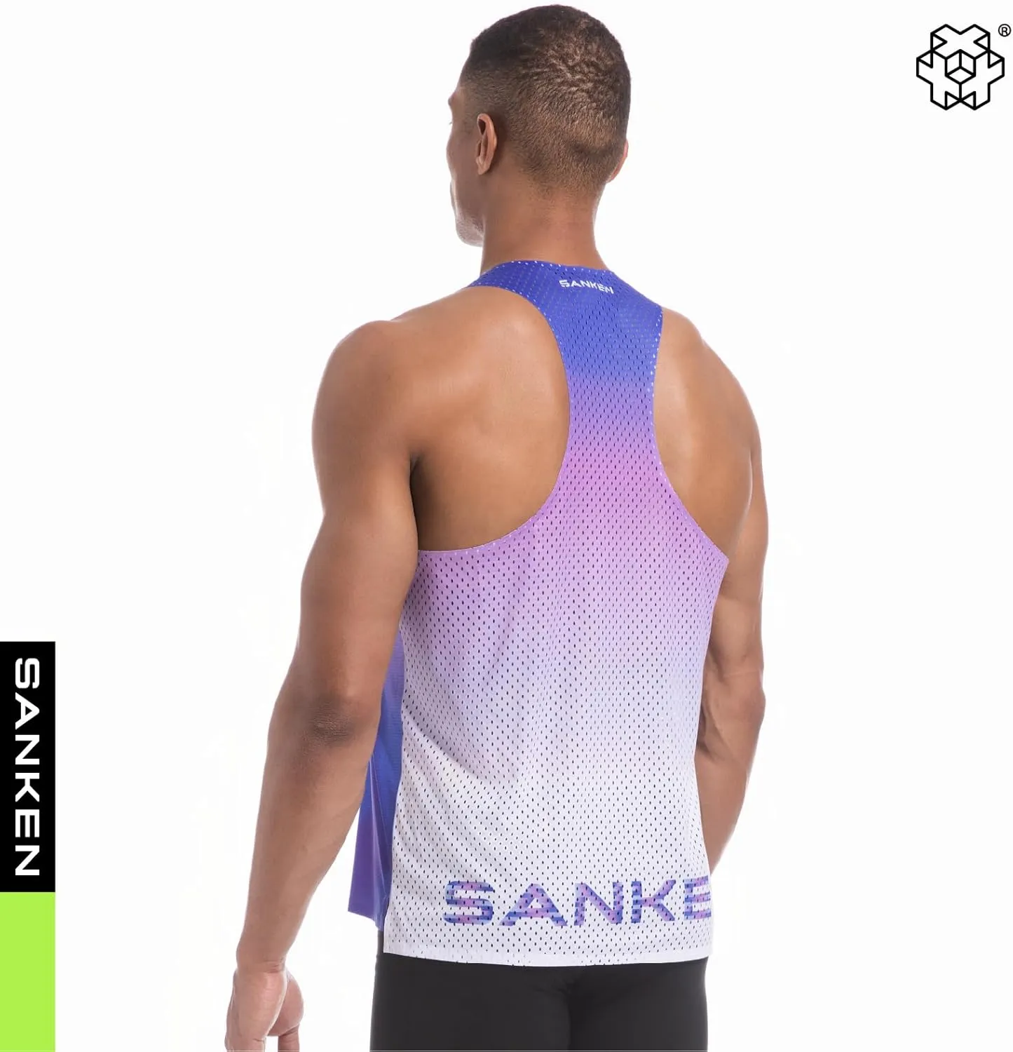 Men's Seamless Running Tank Tops Ultra Lightweight Marathon Singlets Breathable Race Vests Quick Dry Sleeveless Shirt