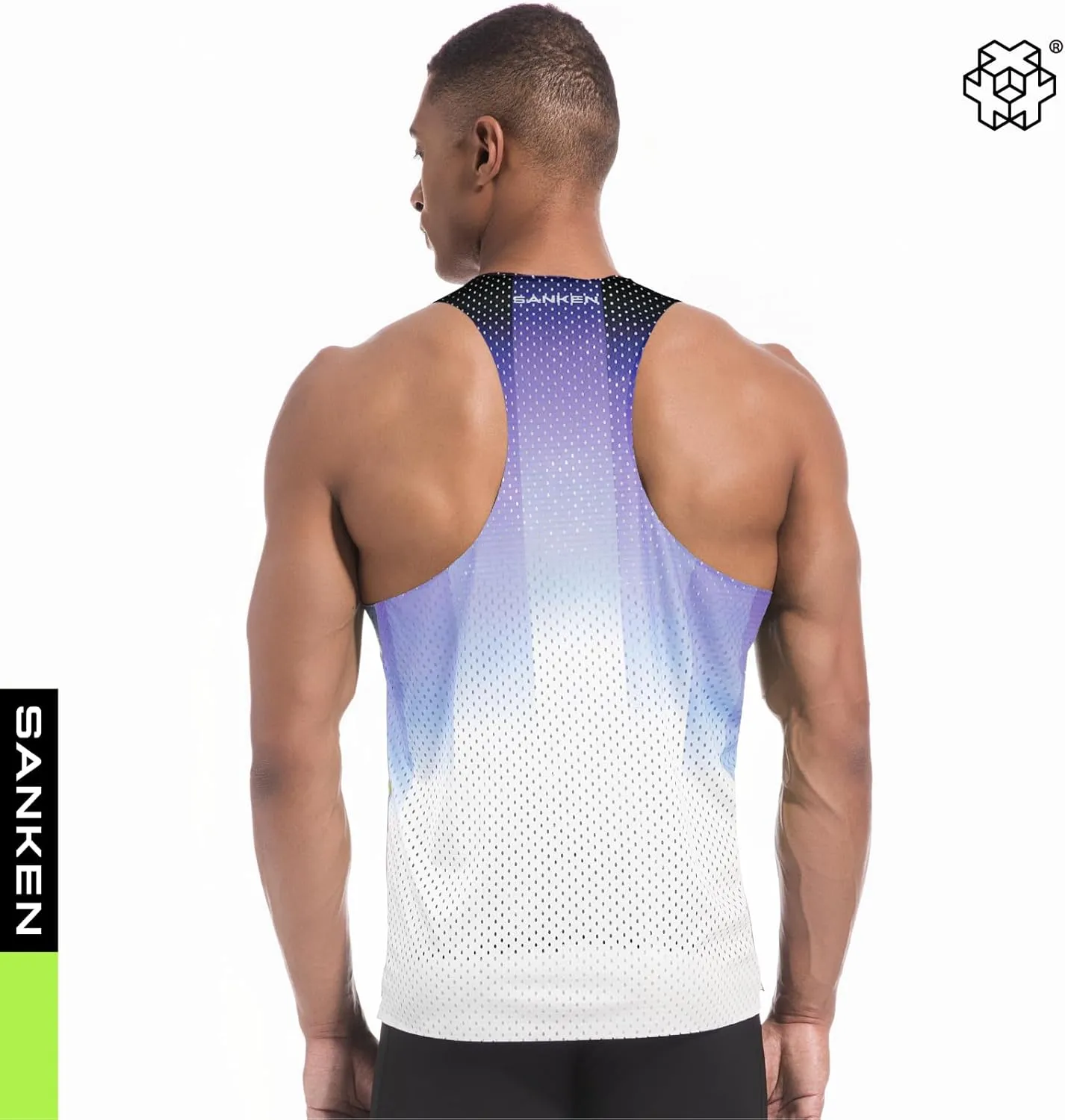 Men's Seamless Running Tank Tops Ultra Lightweight Marathon Singlets Breathable Race Vests Quick Dry Sleeveless Shirt