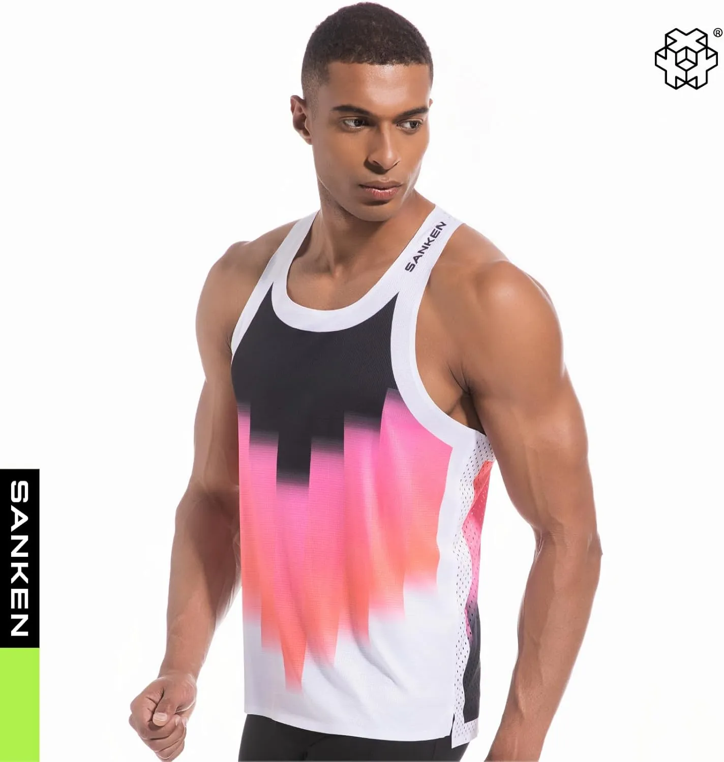 Men's Seamless Running Tank Tops Ultra Lightweight Marathon Singlets Breathable Race Vests Quick Dry Sleeveless Shirt