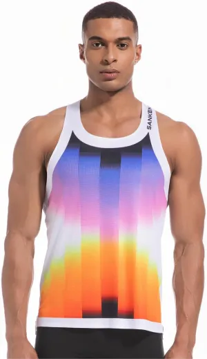 Men's Seamless Running Tank Tops Ultra Lightweight Marathon Singlets Breathable Race Vests Quick Dry Sleeveless Shirt