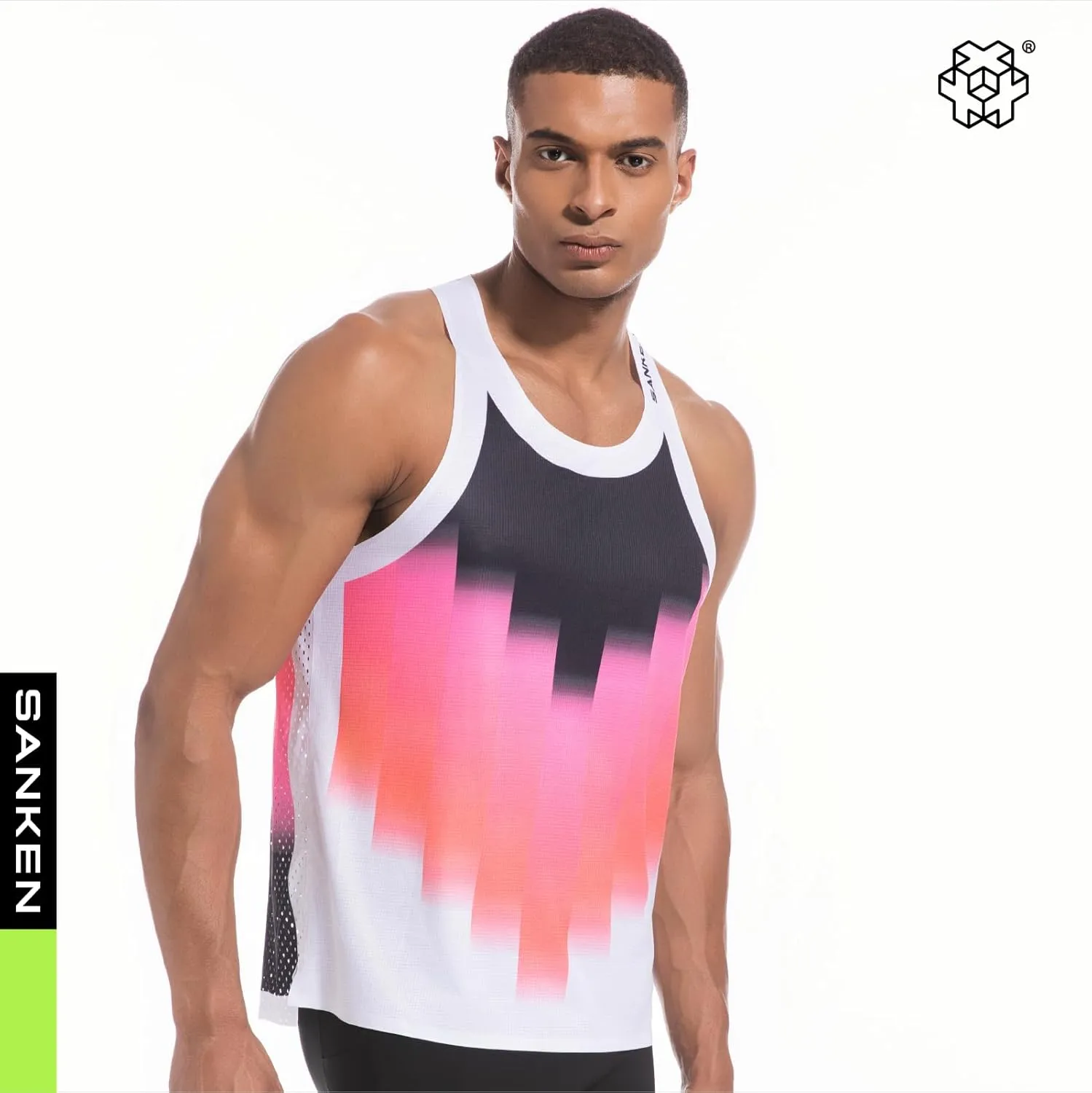 Men's Seamless Running Tank Tops Ultra Lightweight Marathon Singlets Breathable Race Vests Quick Dry Sleeveless Shirt