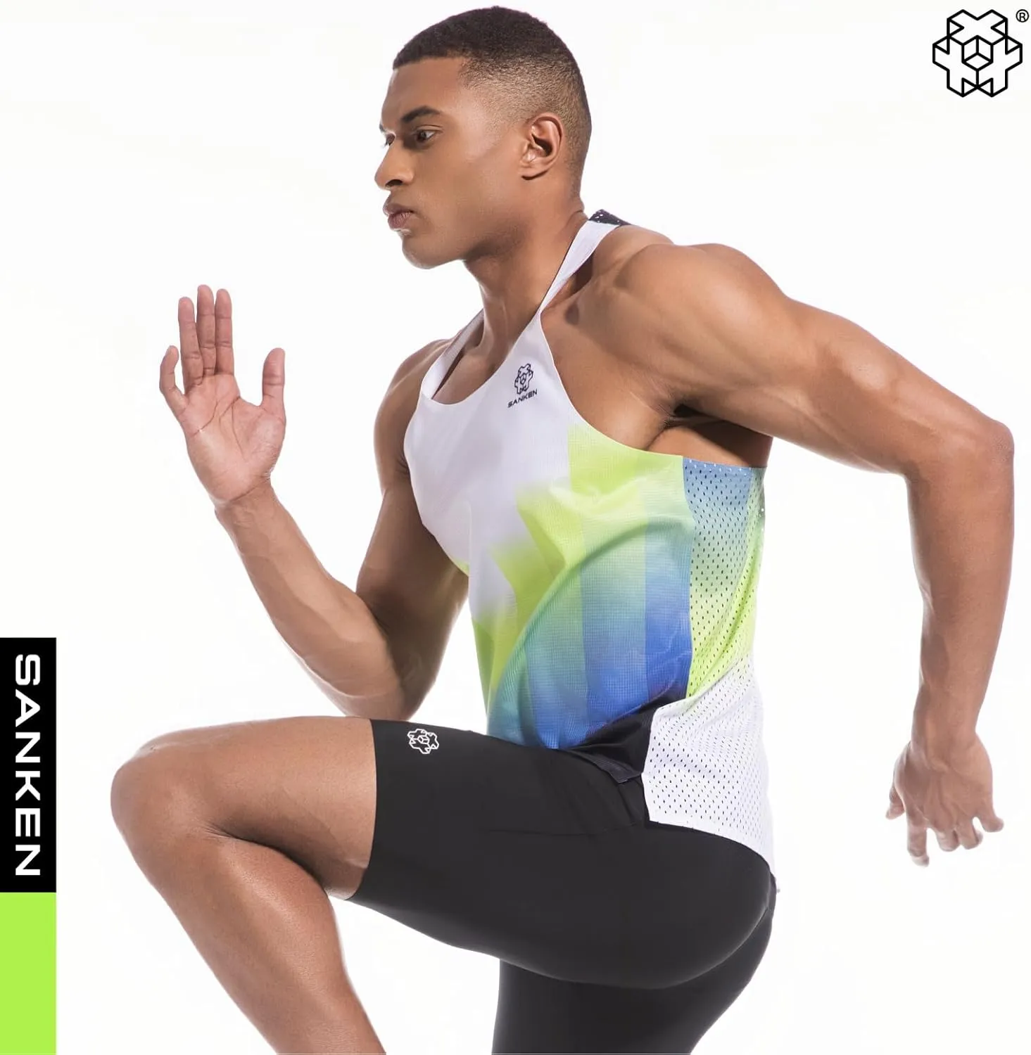 Men's Seamless Running Tank Tops Ultra Lightweight Marathon Singlets Breathable Race Vests Quick Dry Sleeveless Shirt