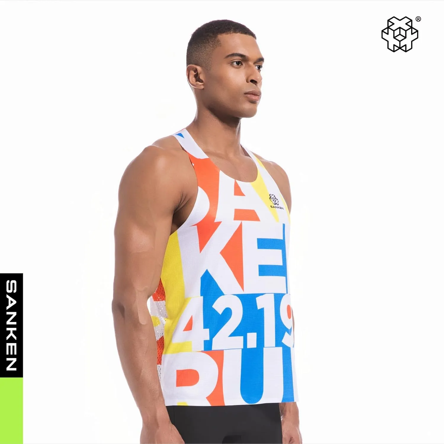 Men's Seamless Running Tank Tops Ultra Lightweight Marathon Singlets Breathable Race Vests Quick Dry Sleeveless Shirt